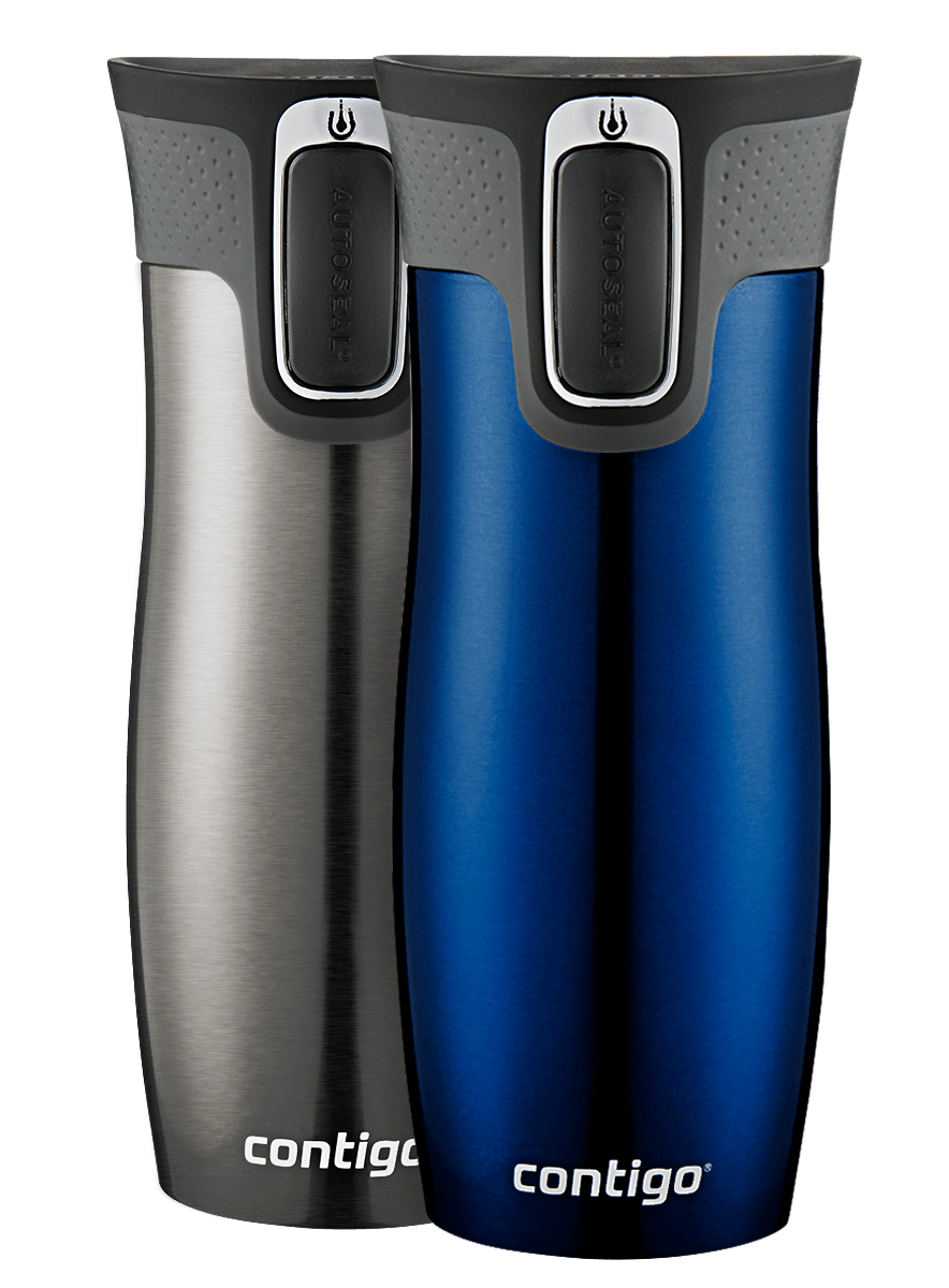 Contigo® West Loop 2.0 Stainless Steel Travel Mug with AUTOSEAL® Lid, 16oz, 2-Pack