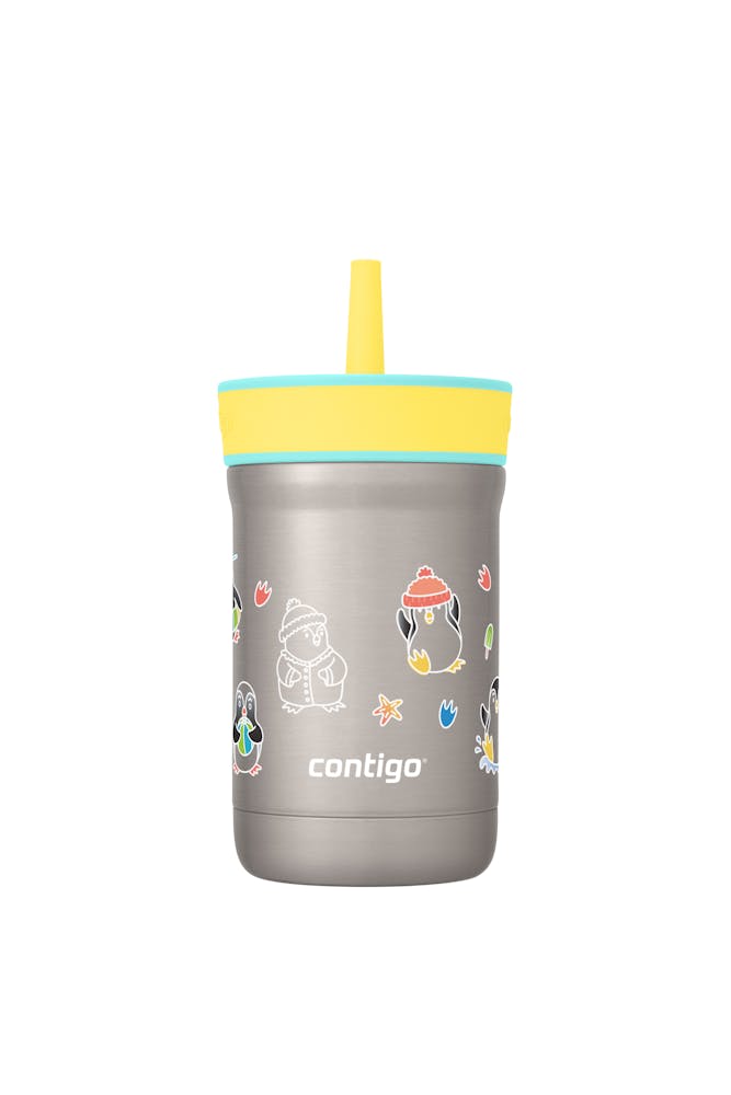 Kids Leighton Spill-Proof Stainless Steel Tumbler with Straw, 12oz J5