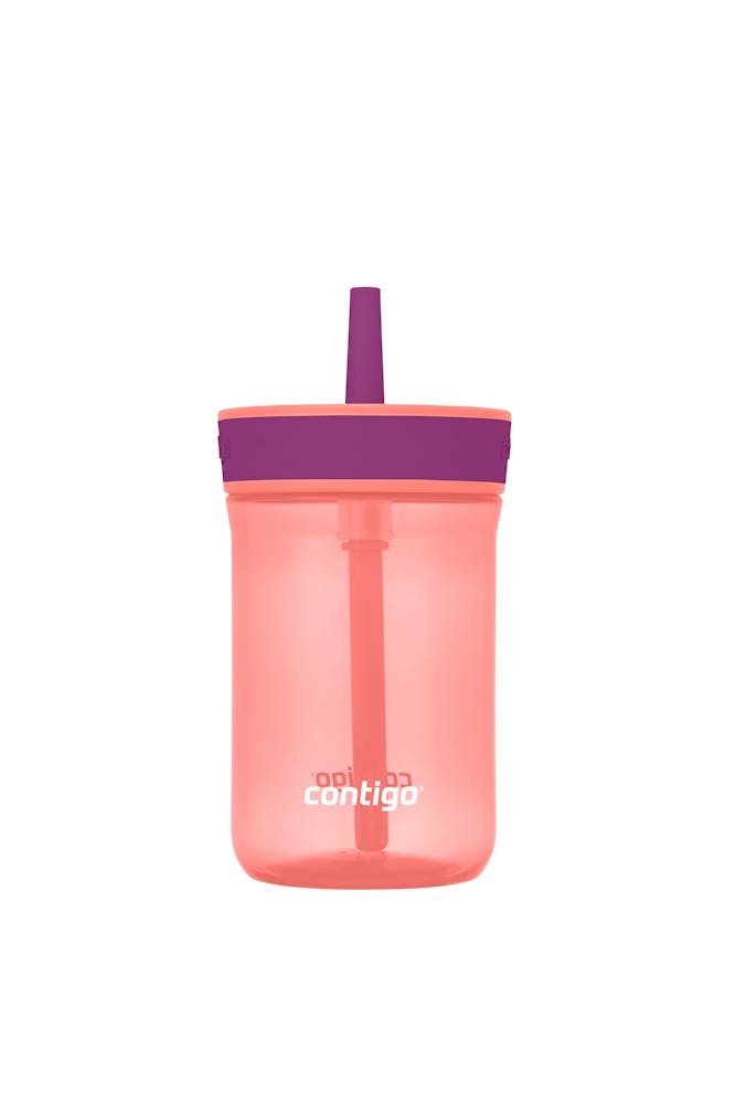 Kids’ Leighton Straw Tumbler with Spill-Proof Leak-Proof Lid, 14oz X0