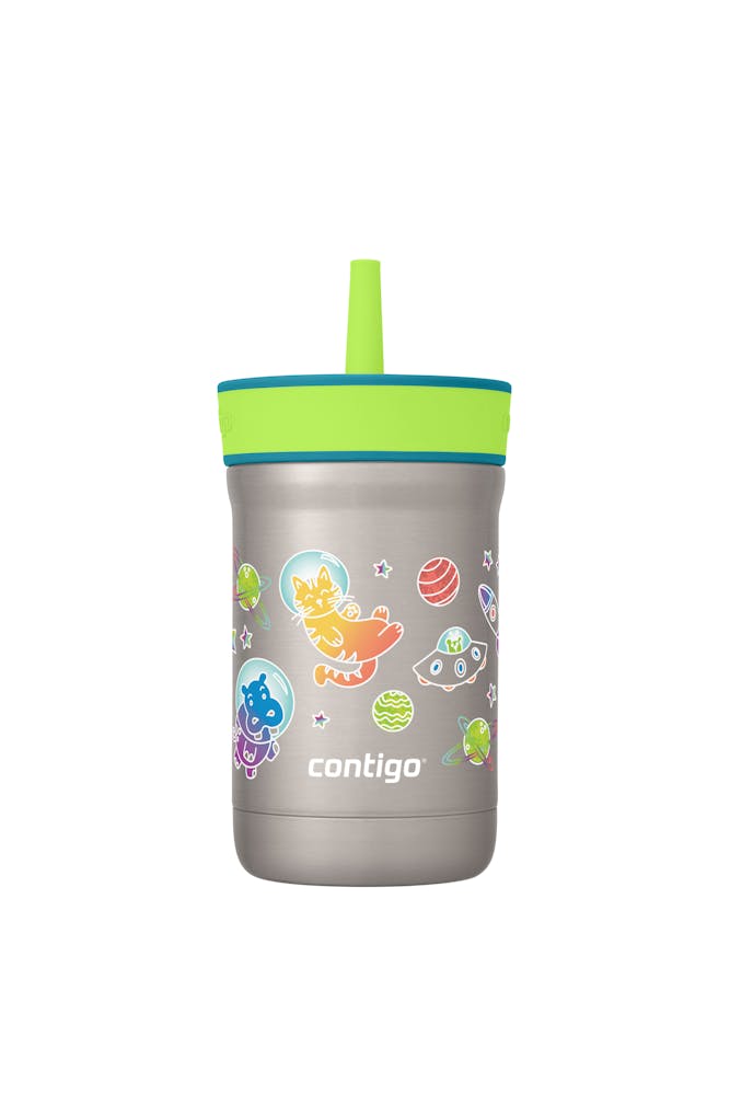 Kids Leighton Spill-Proof Stainless Steel Tumbler with Straw, 12oz J5