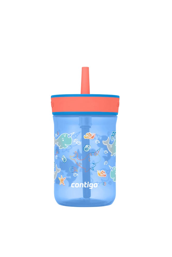Kids’ Leighton Straw Tumbler with Spill-Proof Leak-Proof Lid, 14oz X0