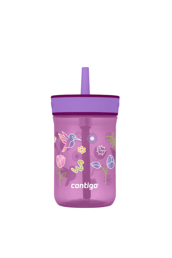 Kids’ Leighton Straw Tumbler with Spill-Proof Leak-Proof Lid, 14oz X0